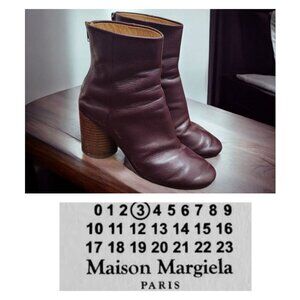 Vintage Maison Martin Margiela Tabi Leather Ankle Boots Size EU 37/US 6.5